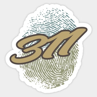 311 Fingerprint Sticker